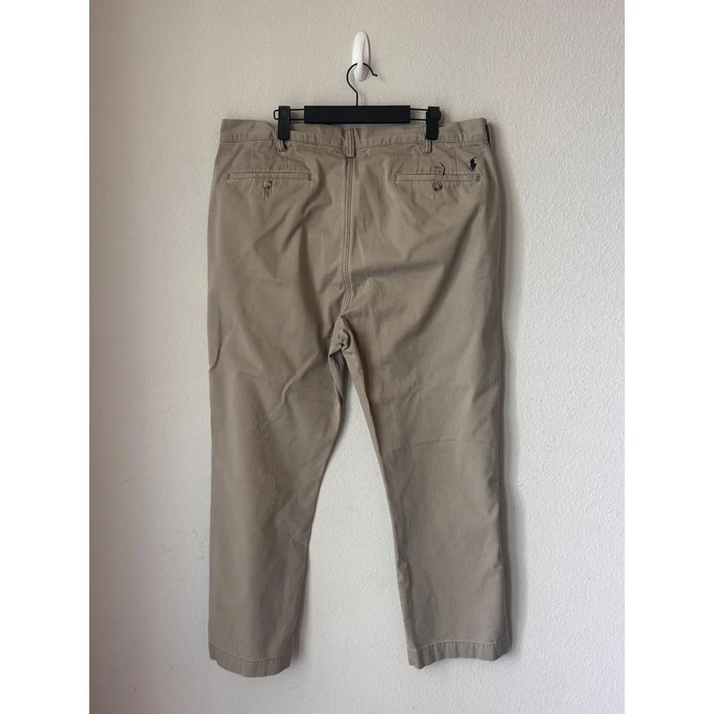 Polo Ralph Lauren Classic Fit Chino Pants Tan Khaki 38x29 Cotton Twill Mens
